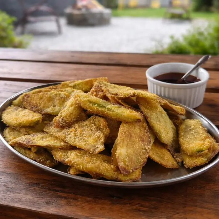 Jiló frito no fubá, especialidade do Empório da Roça